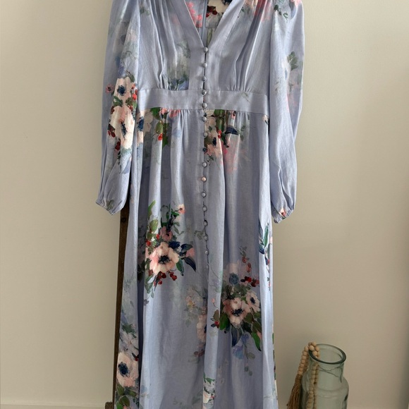 Zimmermann Floral Long Sleeve Dress - Light Blue and Pink size 2 (6
US) - Picture 3 of 3